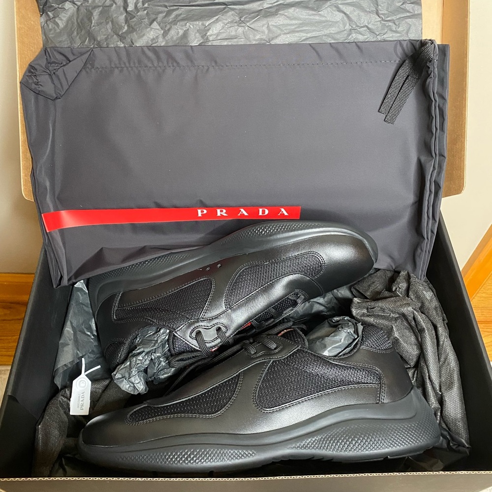 Prada Men's Black Mesh Sneakers